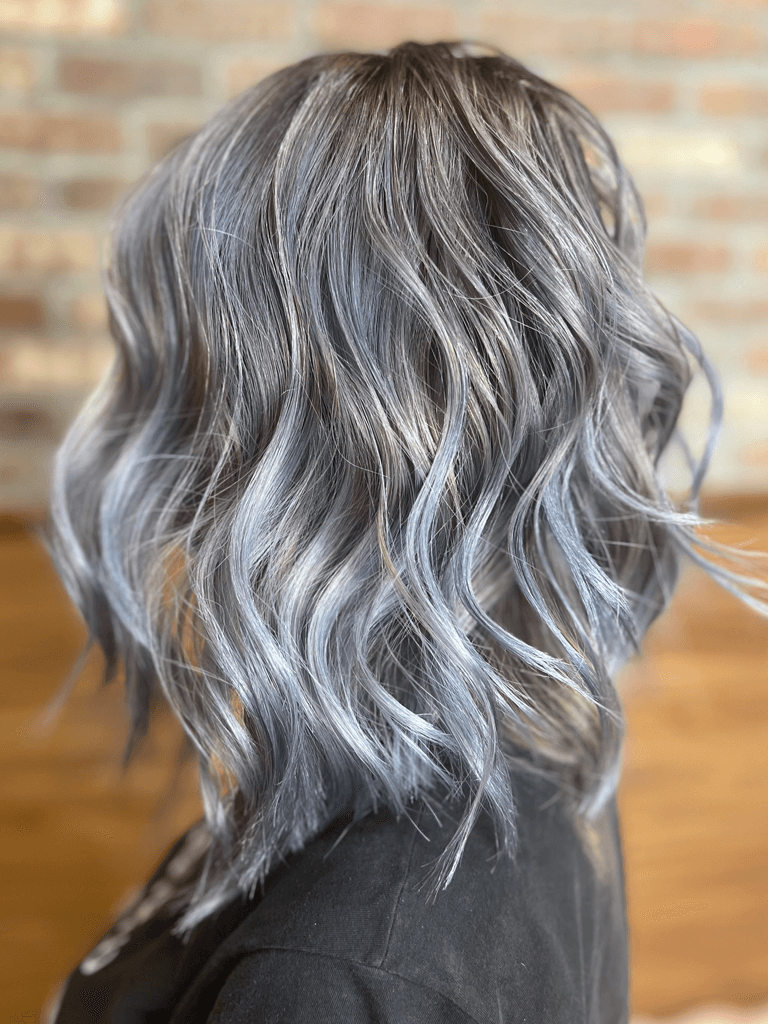 Synthetic Wigs for White Women Ombre Gray Short Hair Curly Wig with Bangs  Layered Haircut Mommy Hairstyle Old Lady Wig
